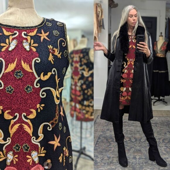 Diane Freis Beaded Shift - Picture 6 of 6